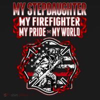 My Stepdaughter Is A Firefighter Hero Proud Fire Stepparent Funny Gift Women's Hoodie thumb 2