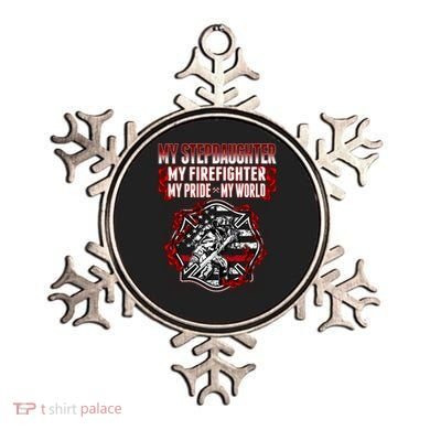 My Stepdaughter Is A Firefighter Hero Proud Fire Stepparent Funny Gift Ornament