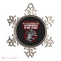 My Stepdaughter Is A Firefighter Hero Proud Fire Stepparent Funny Gift Ornament thumb 0