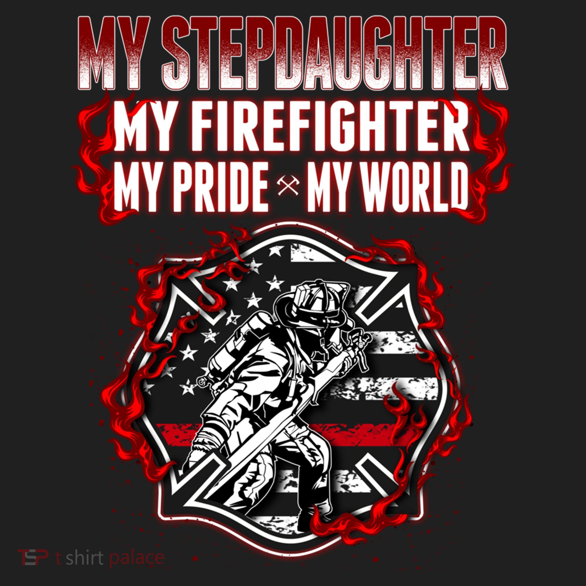 My Stepdaughter Is A Firefighter Hero Proud Fire Stepparent Funny Gift Hat