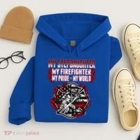 My Stepdaughter Is A Firefighter Hero Proud Fire Stepparent Funny Gift Hoodie thumb 4