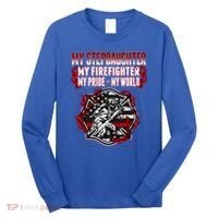 My Stepdaughter Is A Firefighter Hero Proud Fire Stepparent Funny Gift Long Sleeve Shirt thumb 0