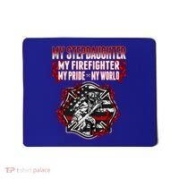 My Stepdaughter Is A Firefighter Hero Proud Fire Stepparent Funny Gift Mousepad thumb 0