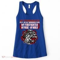My Stepdaughter Is A Firefighter Hero Proud Fire Stepparent Funny Gift Women's Tank Top thumb 0