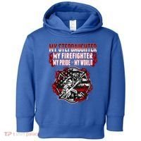 My Stepdaughter Is A Firefighter Hero Proud Fire Stepparent Funny Gift Toddler Hoodie thumb 0