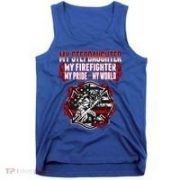 My Stepdaughter Is A Firefighter Hero Proud Fire Stepparent Funny Gift Tank Top thumb 0