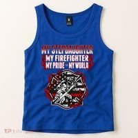My Stepdaughter Is A Firefighter Hero Proud Fire Stepparent Funny Gift Tank Top thumb 2
