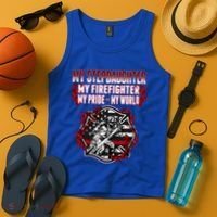 My Stepdaughter Is A Firefighter Hero Proud Fire Stepparent Funny Gift Tank Top thumb 4