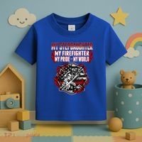 My Stepdaughter Is A Firefighter Hero Proud Fire Stepparent Funny Gift Toddler T-Shirt thumb 3