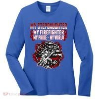 My Stepdaughter Is A Firefighter Hero Proud Fire Stepparent Funny Gift Women's Long Sleeve Shirt thumb 0