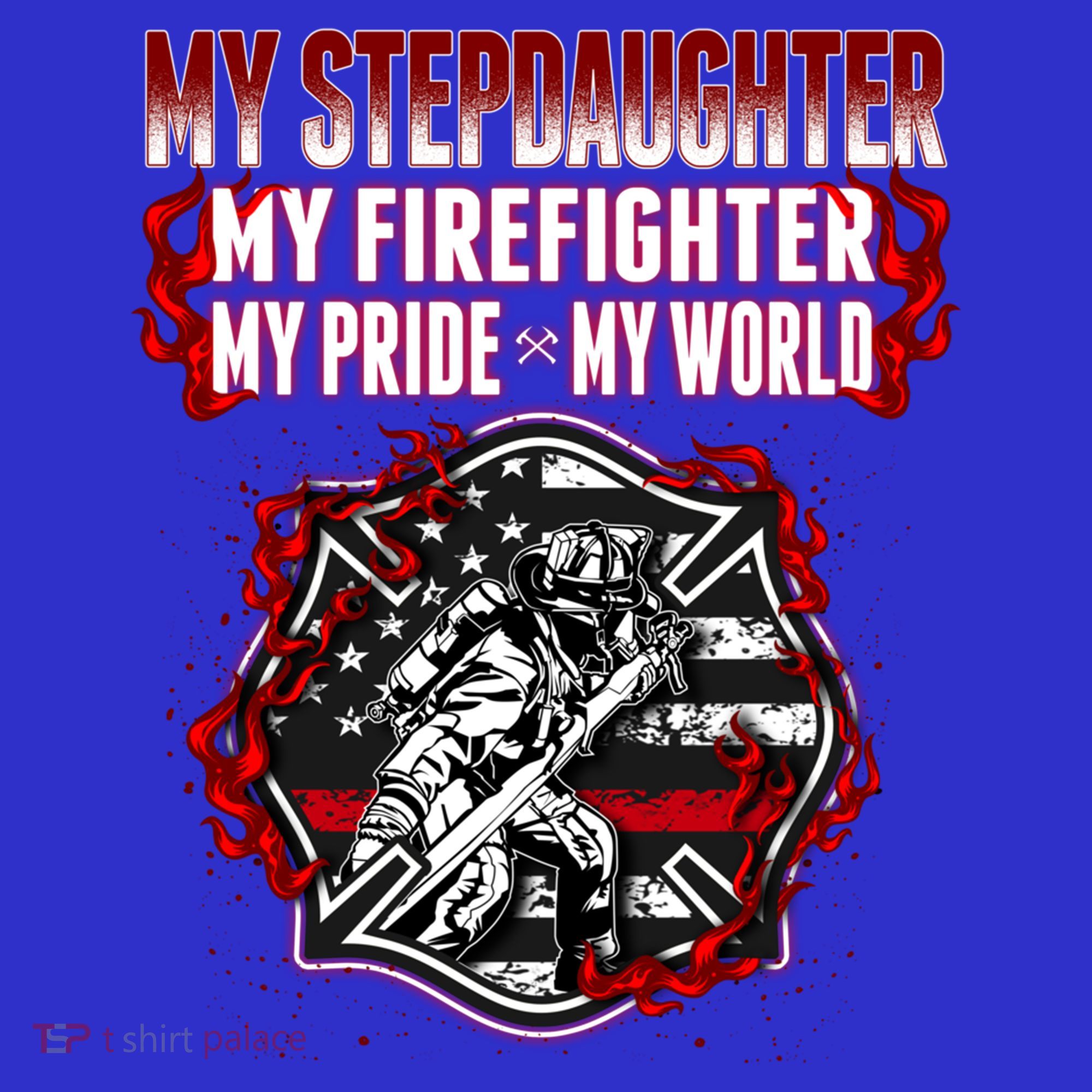 My Stepdaughter Is A Firefighter Hero Proud Fire Stepparent Funny Gift Kids Sweatshirt