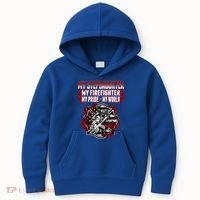 My Stepdaughter Is A Firefighter Hero Proud Fire Stepparent Funny Gift Kids Hoodie thumb 0