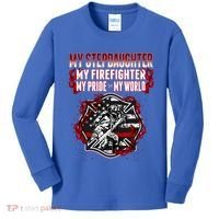 My Stepdaughter Is A Firefighter Hero Proud Fire Stepparent Funny Gift Kids Long Sleeve Shirt thumb 0