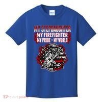 My Stepdaughter Is A Firefighter Hero Proud Fire Stepparent Funny Gift Kids T-Shirt thumb 0