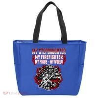 My Stepdaughter Is A Firefighter Hero Proud Fire Stepparent Funny Gift Tote Bag thumb 0
