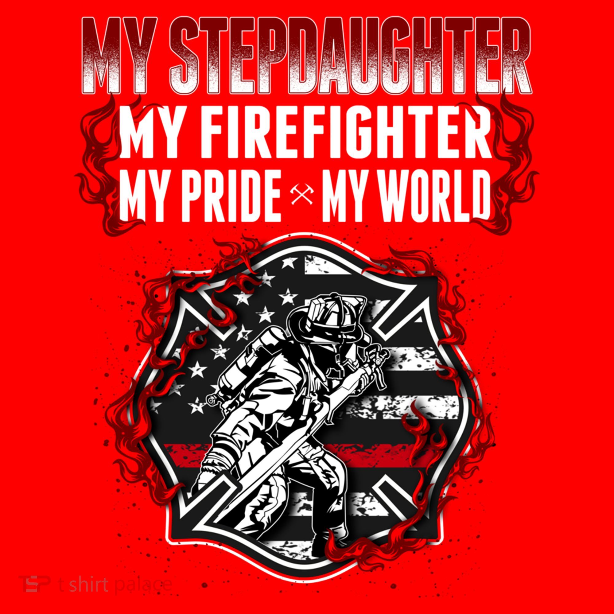 My Stepdaughter Is A Firefighter Hero Proud Fire Stepparent Funny Gift Santa Hat