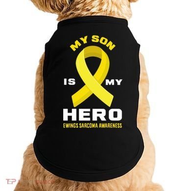 My Son Is My Hero Ewings Sarcoma Awareness Funny Gift Doggie Tank