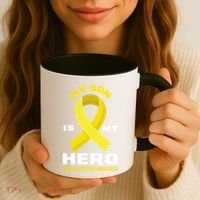 My Son Is My Hero Ewings Sarcoma Awareness Funny Gift Coffee Mug thumb 3