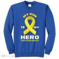 My Son Is My Hero Ewings Sarcoma Awareness Funny Gift Sweatshirt thumb 0