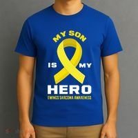 My Son Is My Hero Ewings Sarcoma Awareness Funny Gift T-Shirt thumb 3