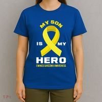 My Son Is My Hero Ewings Sarcoma Awareness Funny Gift T-Shirt thumb 4