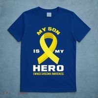 My Son Is My Hero Ewings Sarcoma Awareness Funny Gift T-Shirt thumb 5
