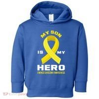 My Son Is My Hero Ewings Sarcoma Awareness Funny Gift Toddler Hoodie thumb 0