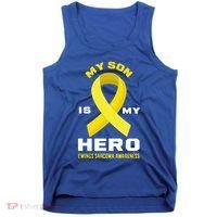 My Son Is My Hero Ewings Sarcoma Awareness Funny Gift Tank Top thumb 0