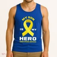 My Son Is My Hero Ewings Sarcoma Awareness Funny Gift Tank Top thumb 3