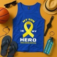 My Son Is My Hero Ewings Sarcoma Awareness Funny Gift Tank Top thumb 4