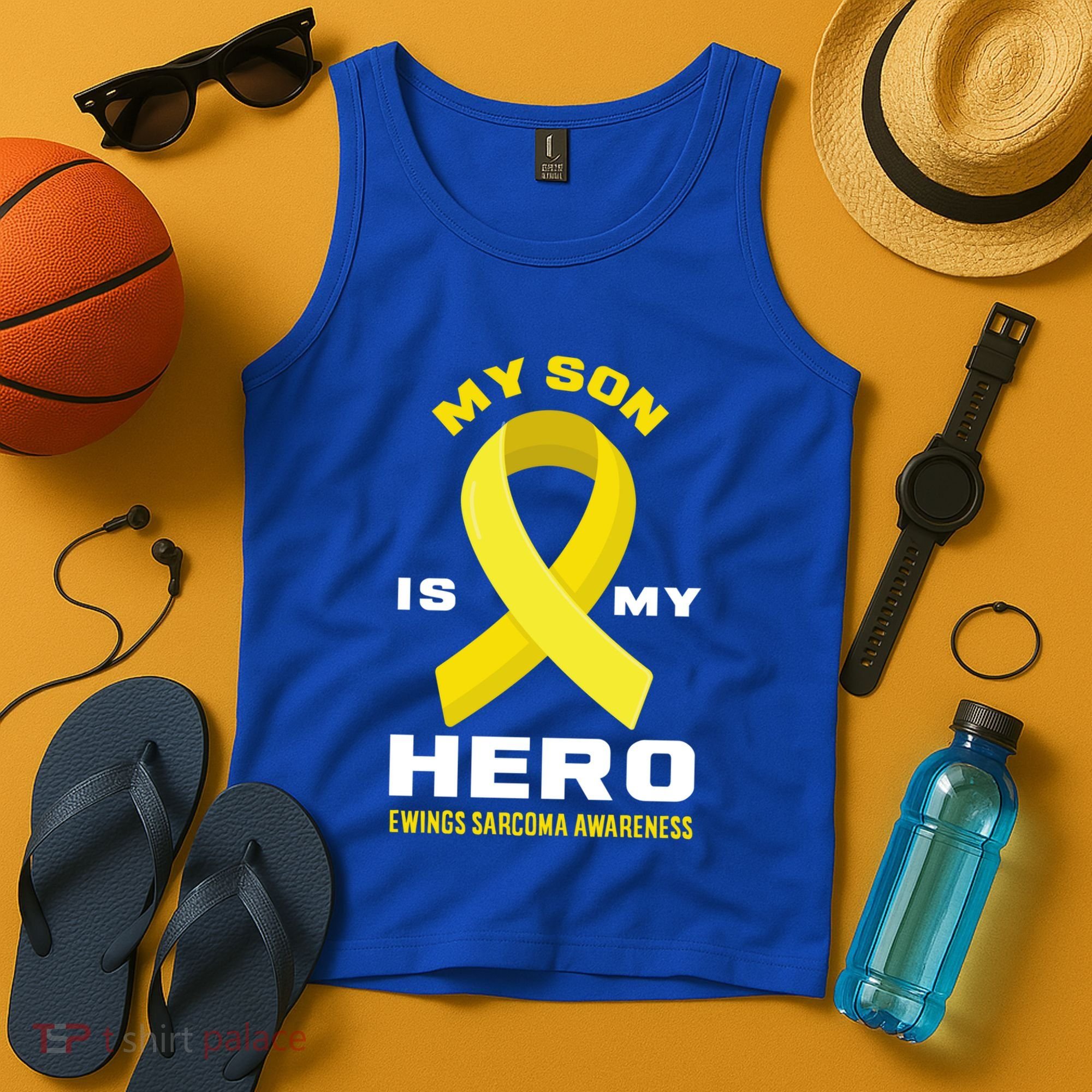 My Son Is My Hero Ewings Sarcoma Awareness Funny Gift Tank Top