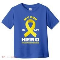 My Son Is My Hero Ewings Sarcoma Awareness Funny Gift Toddler T-Shirt thumb 0