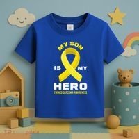 My Son Is My Hero Ewings Sarcoma Awareness Funny Gift Toddler T-Shirt thumb 3