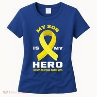 My Son Is My Hero Ewings Sarcoma Awareness Funny Gift Women's T-Shirt thumb 0