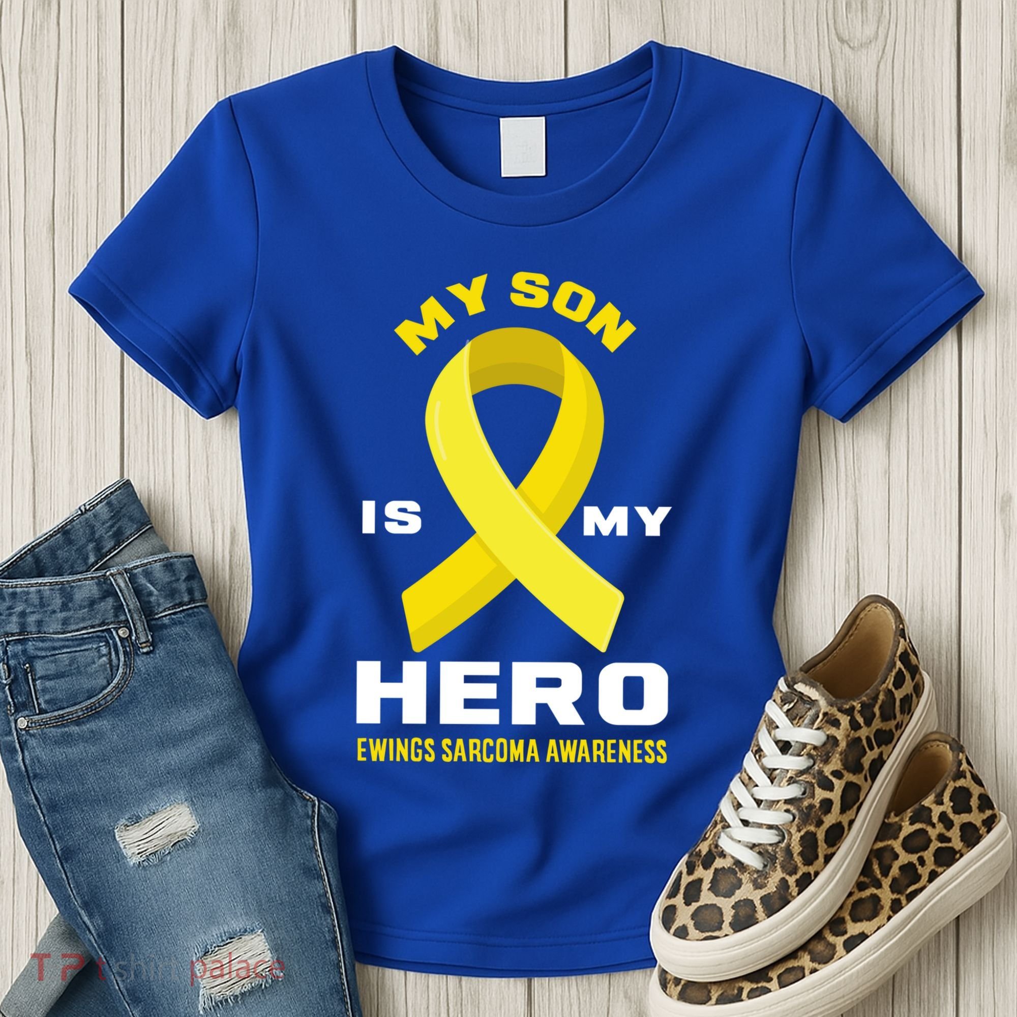 My Son Is My Hero Ewings Sarcoma Awareness Funny Gift Women's T-Shirt