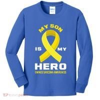 My Son Is My Hero Ewings Sarcoma Awareness Funny Gift Kids Long Sleeve Shirt thumb 0