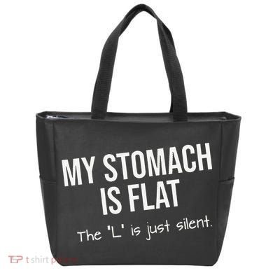 My Stomach Is Flat Tote Bag