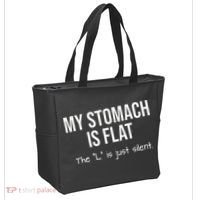 My Stomach Is Flat Tote Bag thumb 2