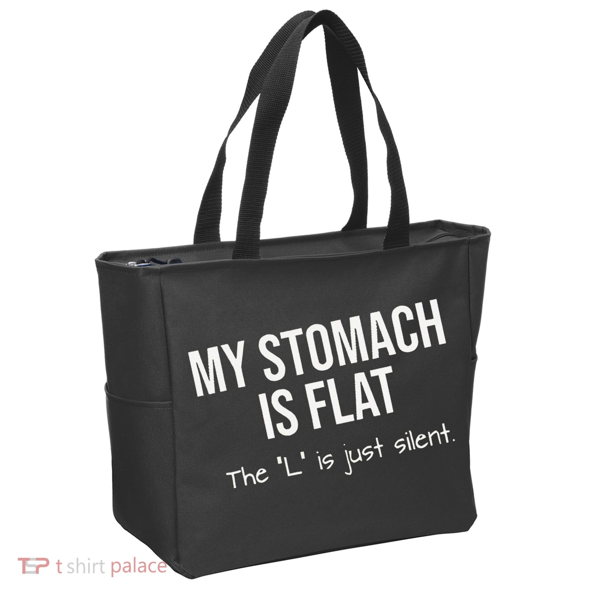 My Stomach Is Flat Tote Bag