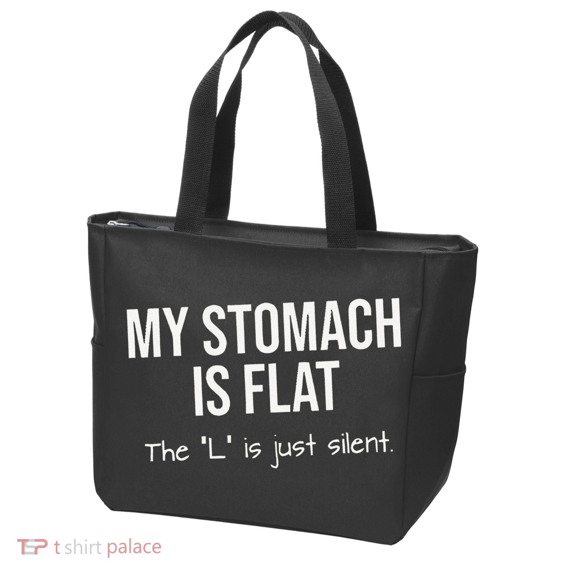 My Stomach Is Flat Tote Bag