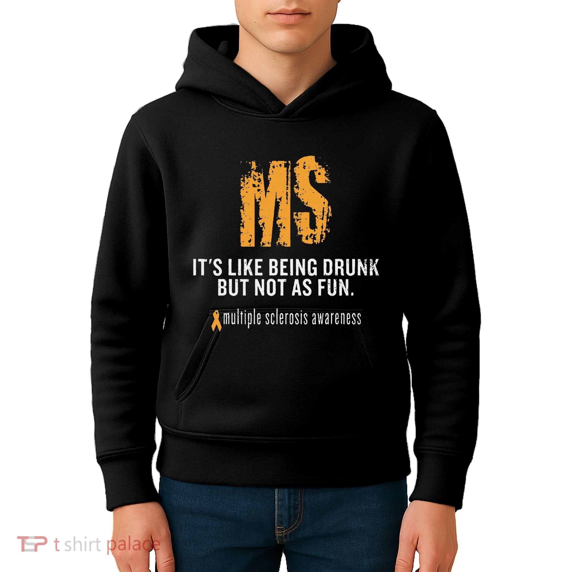 Multiple Sclerosis ItS Like Being Drunk But Not As Fun Kids Hoodie