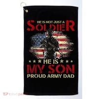 My Son Is A Soldier Proud Army Dad Military Golf Towel thumb 0