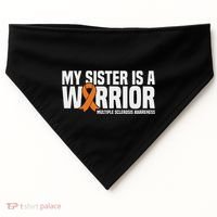 My Sister Is A Warrior Ms Multiple Sclerosis Awareness USA-Made Doggie Bandana thumb 0