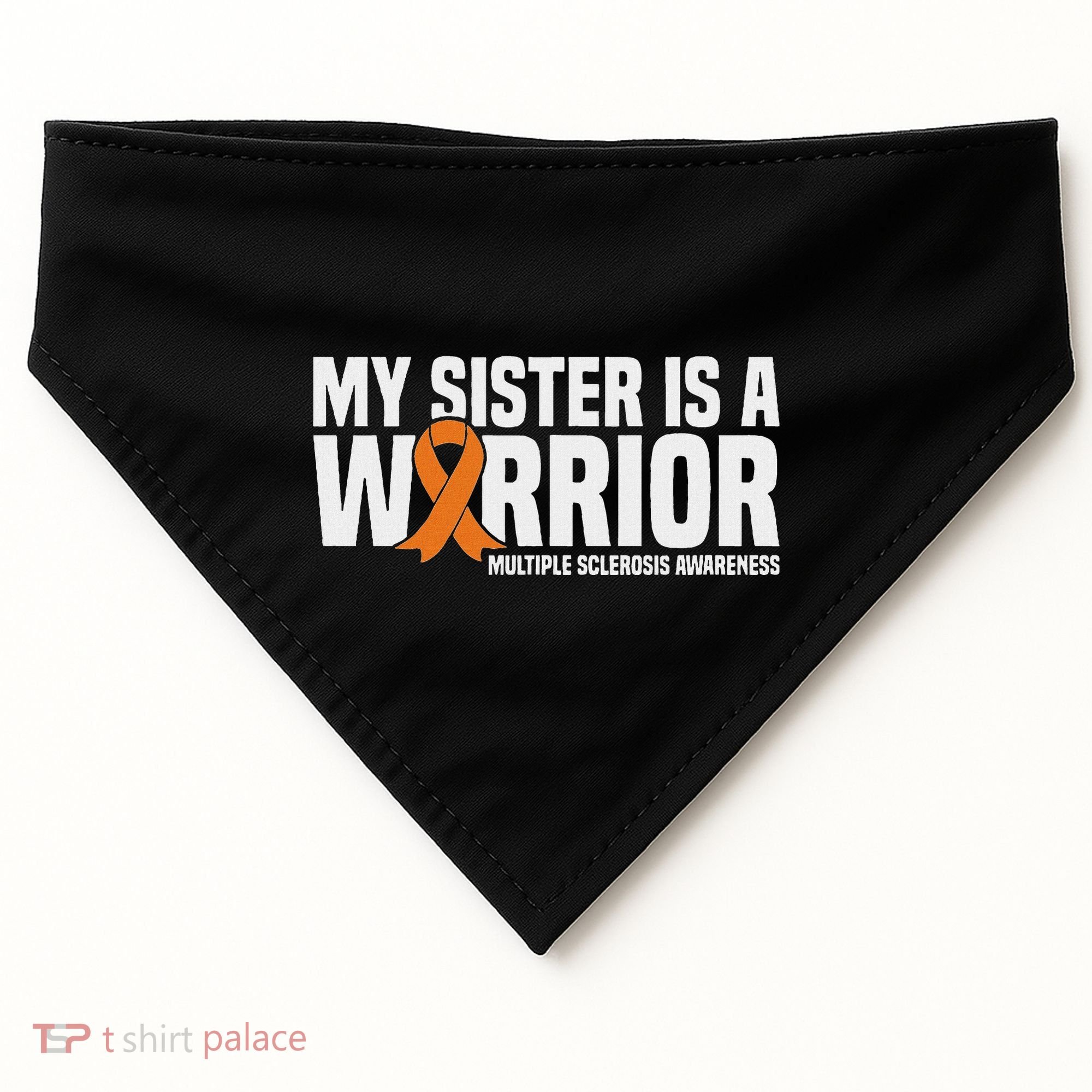 My Sister Is A Warrior Ms Multiple Sclerosis Awareness USA-Made Doggie Bandana