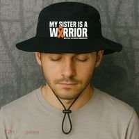 My Sister Is A Warrior Ms Multiple Sclerosis Awareness Bucket Hat thumb 2