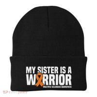 My Sister Is A Warrior Ms Multiple Sclerosis Awareness Beanie thumb 0