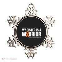 My Sister Is A Warrior Ms Multiple Sclerosis Awareness Ornament thumb 0