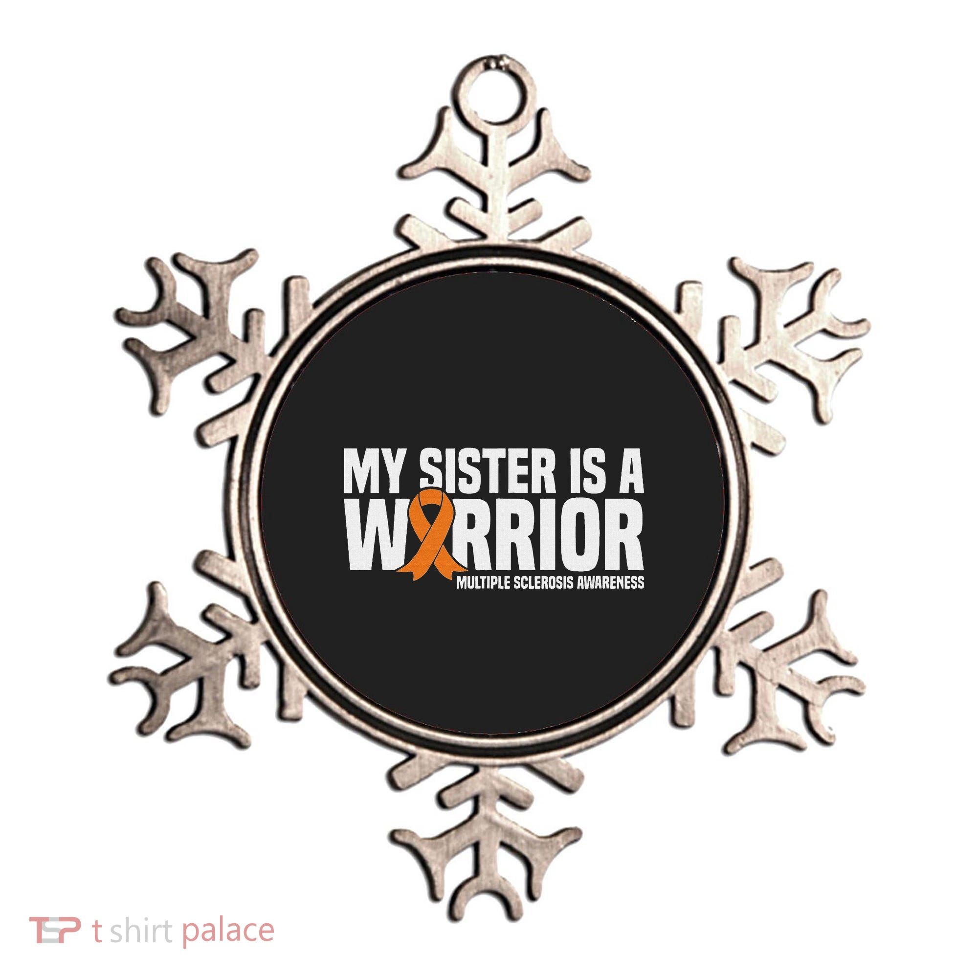 My Sister Is A Warrior Ms Multiple Sclerosis Awareness Ornament