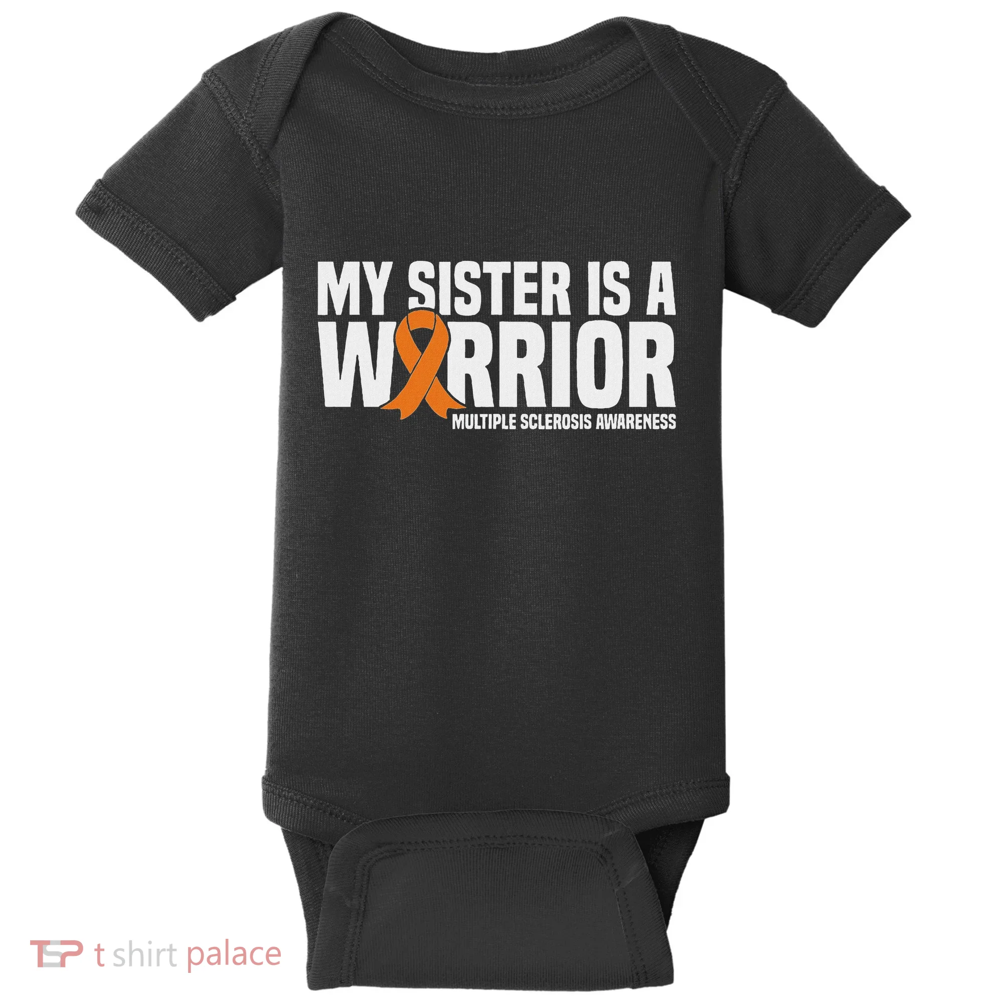 My Sister Is A Warrior Ms Multiple Sclerosis Awareness Baby Bodysuit
