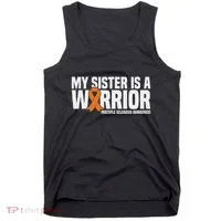My Sister Is A Warrior Ms Multiple Sclerosis Awareness Tank Top thumb 0